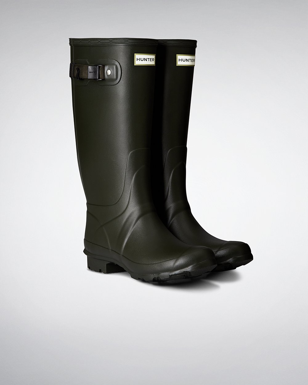 Womens Hunter Huntress Leg - Wide Fit Rain Boots Dark Olive - 9045-KMNJI